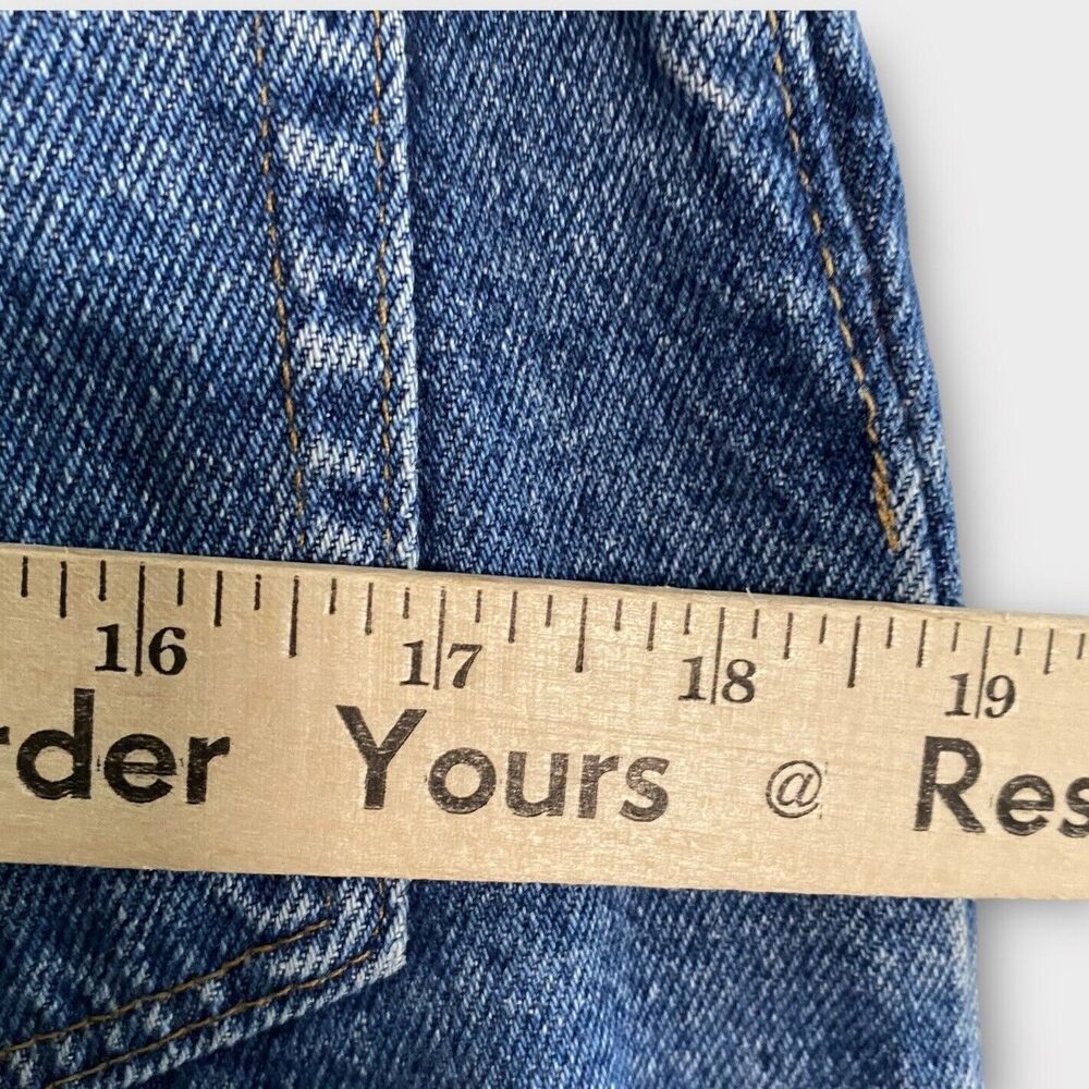 Vintage Wrangler Jeans Womens 26 x 25.5 Mom Blue Denim Tapered Leg High Waist - Picture 7 of 13